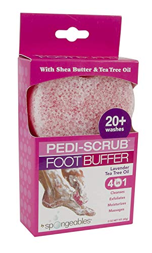 Spongables Lavender Foot Exfoliating Scrub Sponge - 20+ Washes