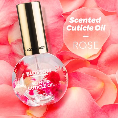 USA-Made Blossom Cuticle Oil with Real Flowers - Hydrating & Scented Nail Care