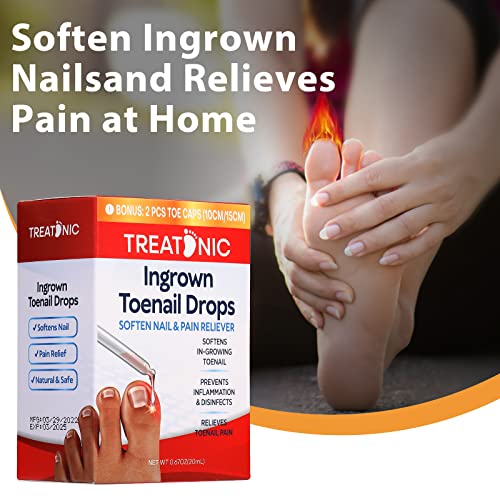 Ingrown Toenail Treatment Kit with Pain Reliever and Silicone Caps