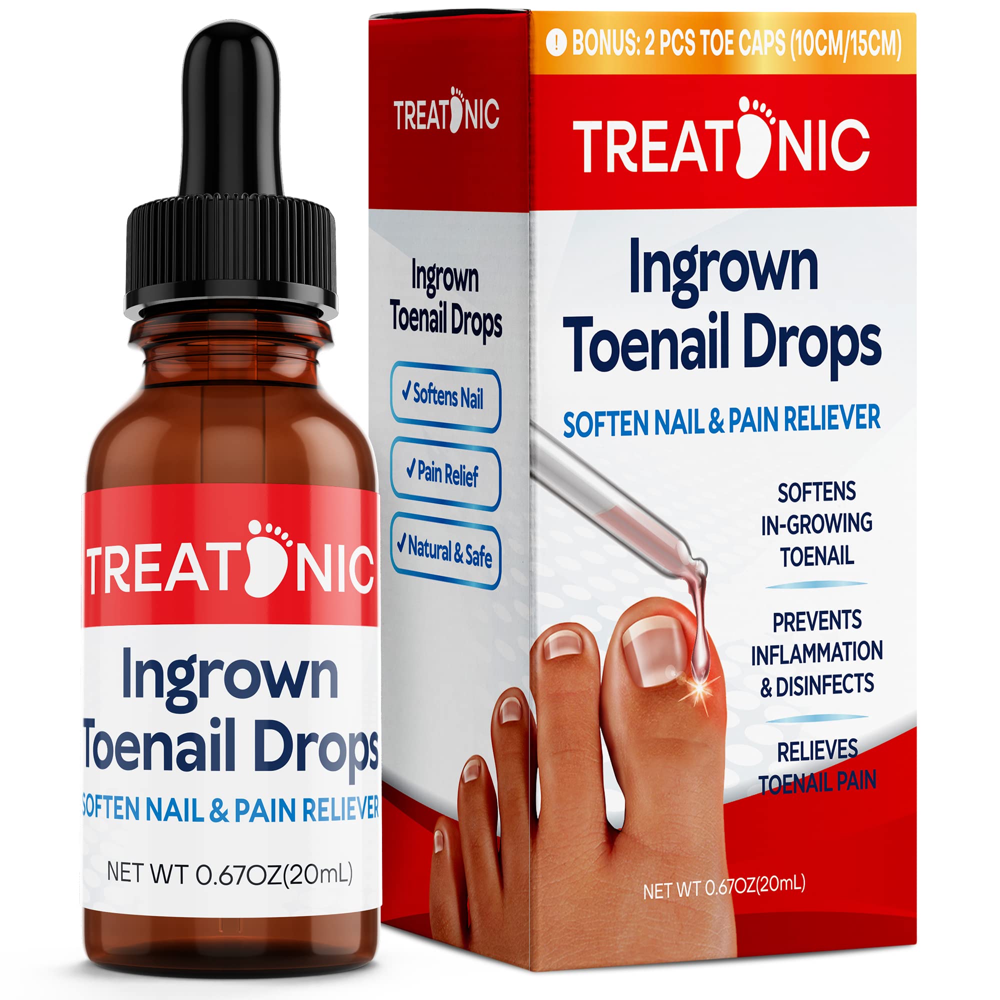 Ingrown Toenail Treatment Kit with Pain Reliever and Silicone Caps